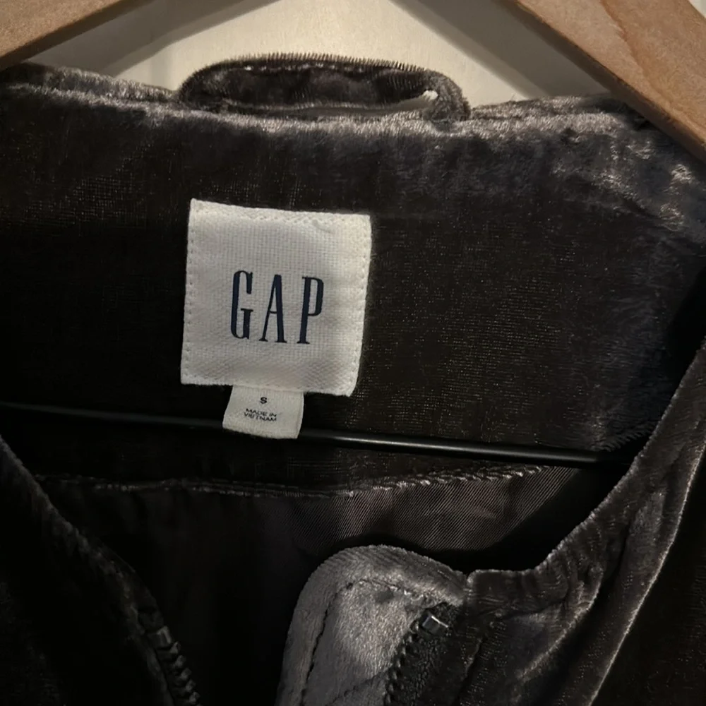 Gap Gray Velvet Velour Dress - Picture 2 of 5